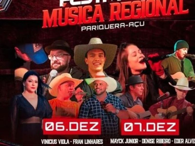 Festival de Música Regional agita Pariquera-Açu este fim de semana